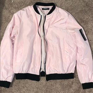 Pink bomber jacket